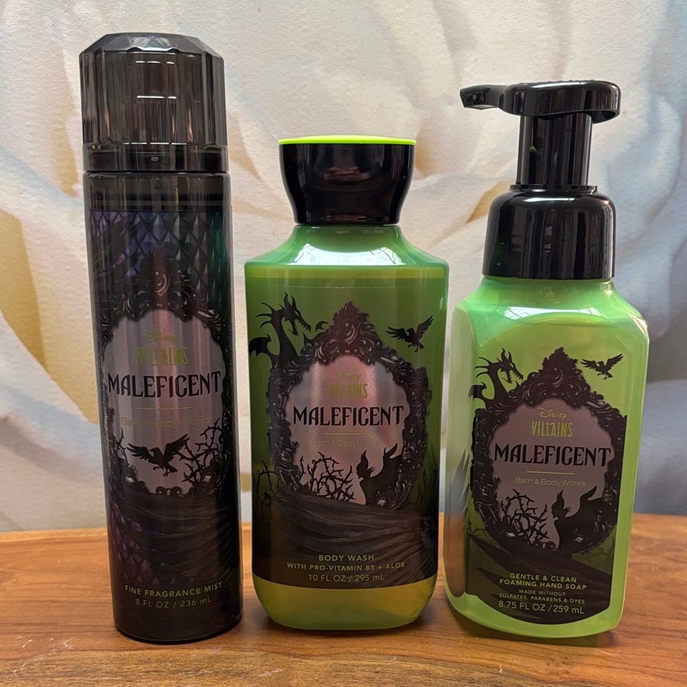 Bath & Body Works Disney Villains Maleficent Mist, Body Wash, and Hand Soap